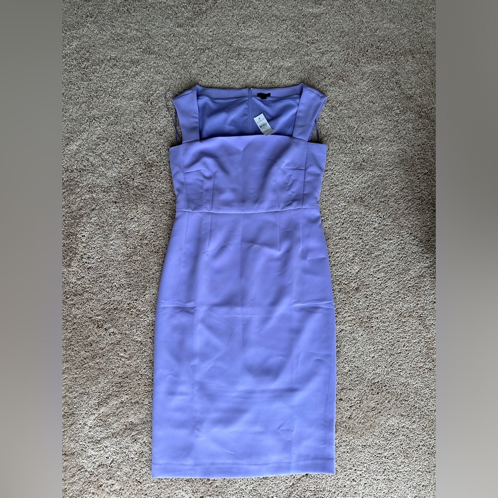 New Ann Taylor Lavender Square Neck Dress - Picture 2 of 14